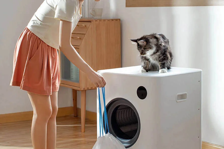 kitty litter self cleaning box